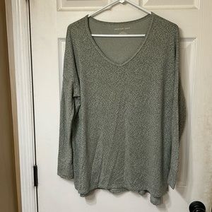 Leopard Print American Eagle Long Sleeve Top